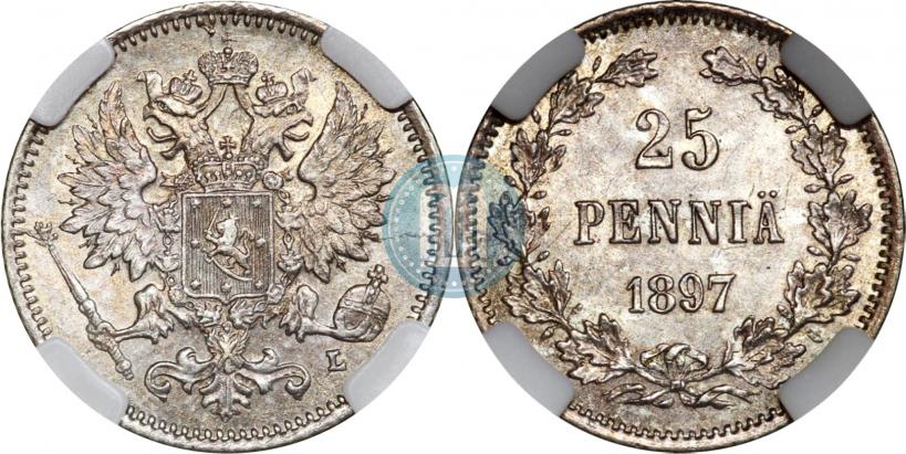 Picture 25 pennia 1897 year L 