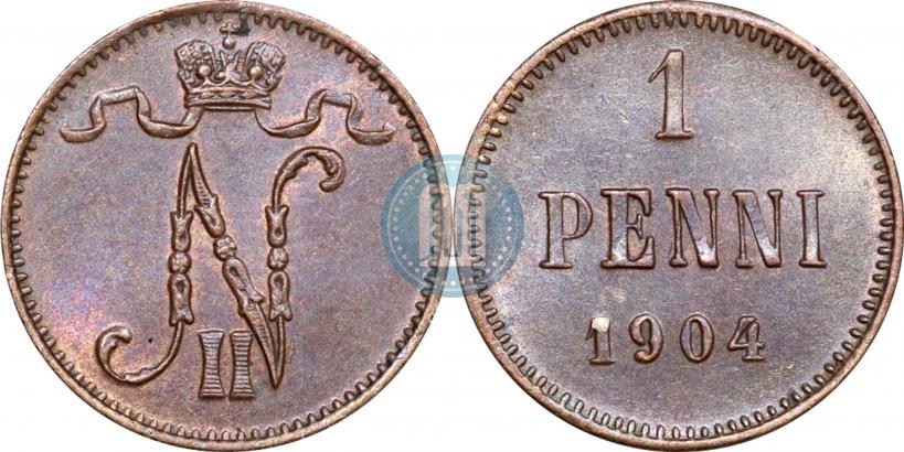 Фото 1 пенни 1904 года  
