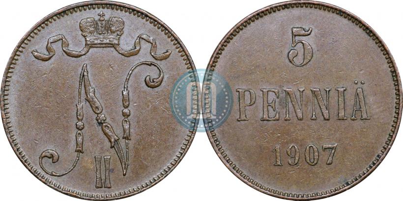 Фото 5 пенни 1907 года  