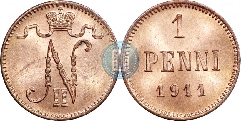 Picture 1 penni 1911 year  