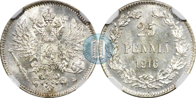 Picture 25 pennia 1916 year S 