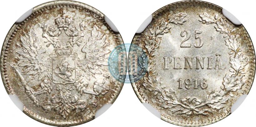 Picture 25 pennia 1916 year S 