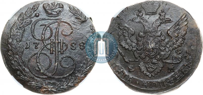 Фото 5 копеек 1788 года ЕМ 