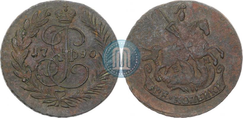 Picture 2 kopecks 1790 year ЕМ 