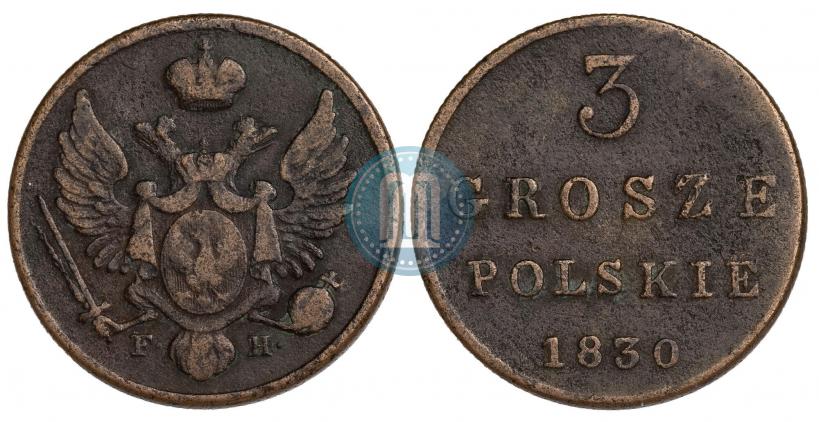 Picture 3 grosze 1830 year FH 