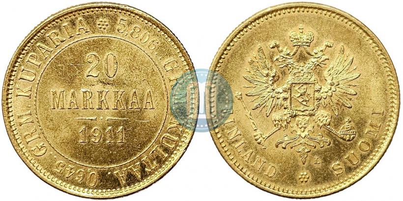 Picture 20 markkaa 1911 year L 