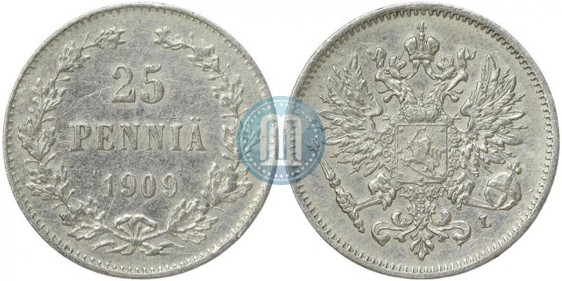 Picture 25 pennia 1909 year L 