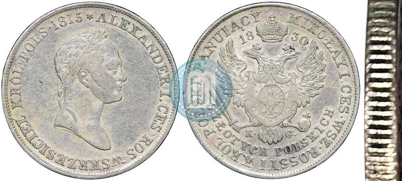 Picture 5 złotych 1830 year KG 