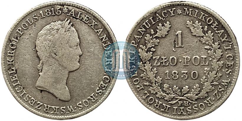 Picture 1 złoty 1830 year FH 