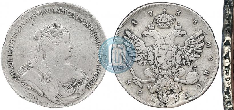 Picture 1 rouble 1738 year СПБ "Petersburg type"