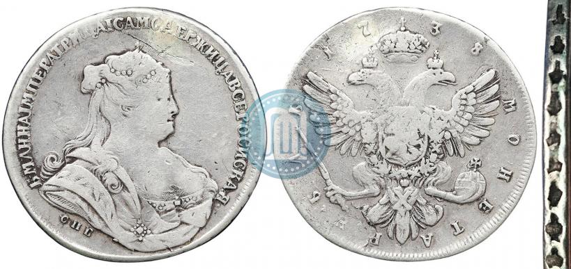 Picture 1 rouble 1738 year СПБ "Petersburg type"