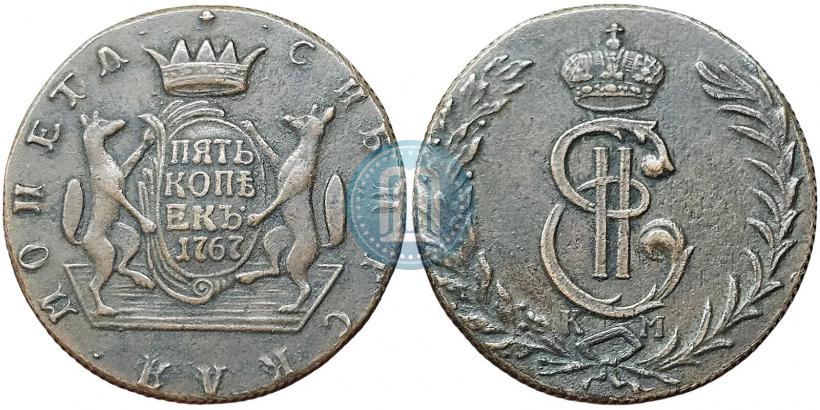 Picture 5 kopecks 1767 year КМ 