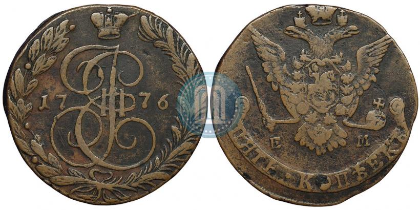 Picture 5 kopecks 1776 year ЕМ 