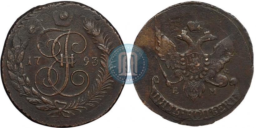 Picture 2 kopecks 1765 year  