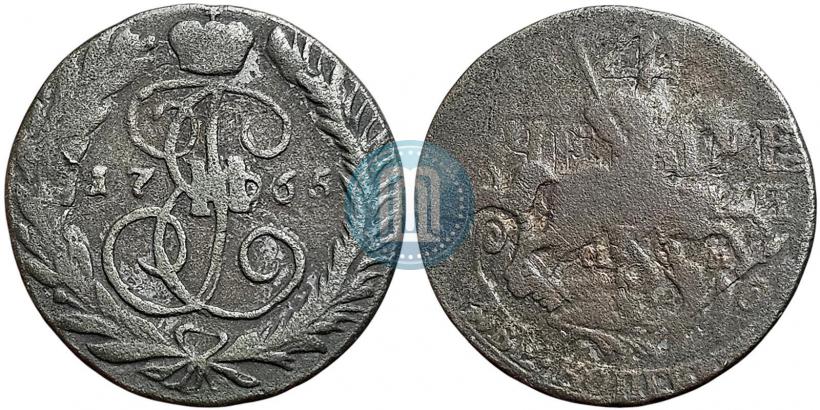 Фото 2 копейки 1765 года ММ 