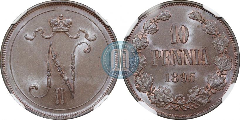 Picture 10 pennia 1895 year  