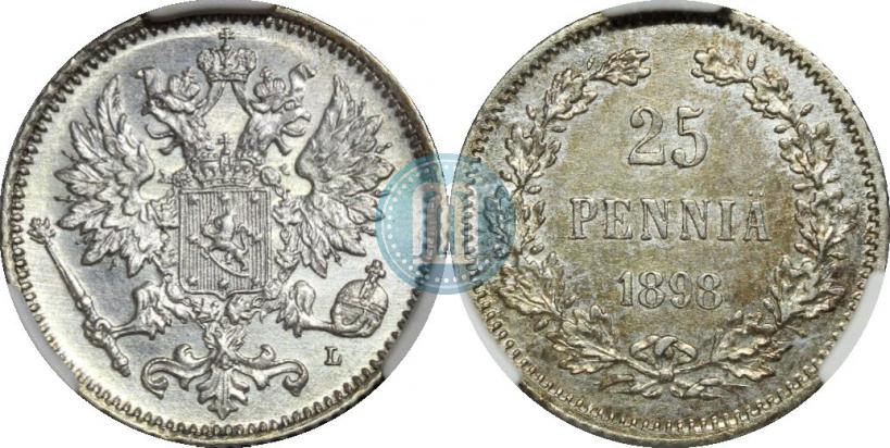 Фото 25 пенни 1898 года L 