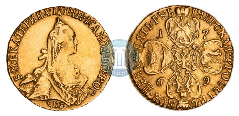 Picture 5 roubles 1769 year СПБ 