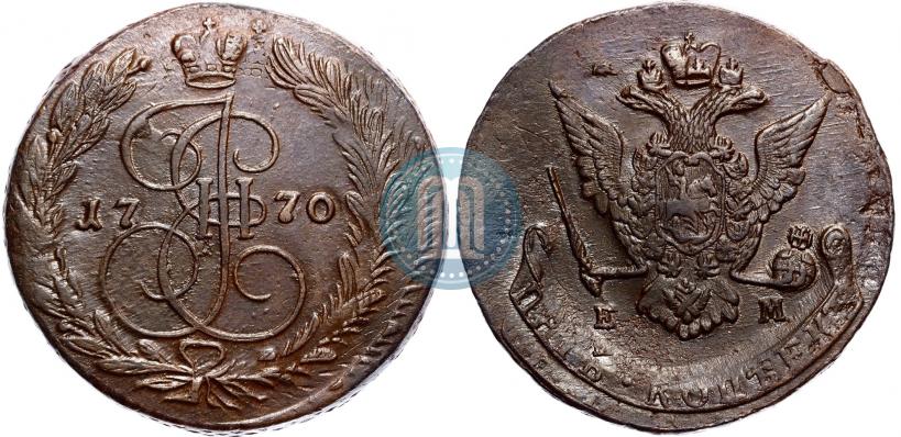 Фото 5 копеек 1770 года ЕМ 