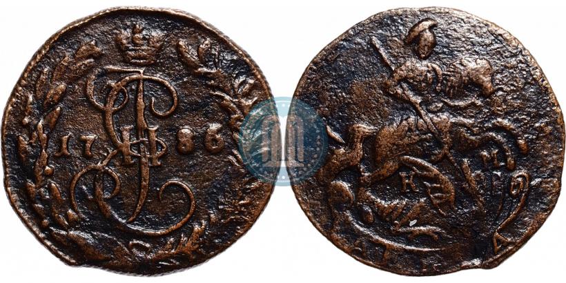 Фото Денга 1786 года КМ 