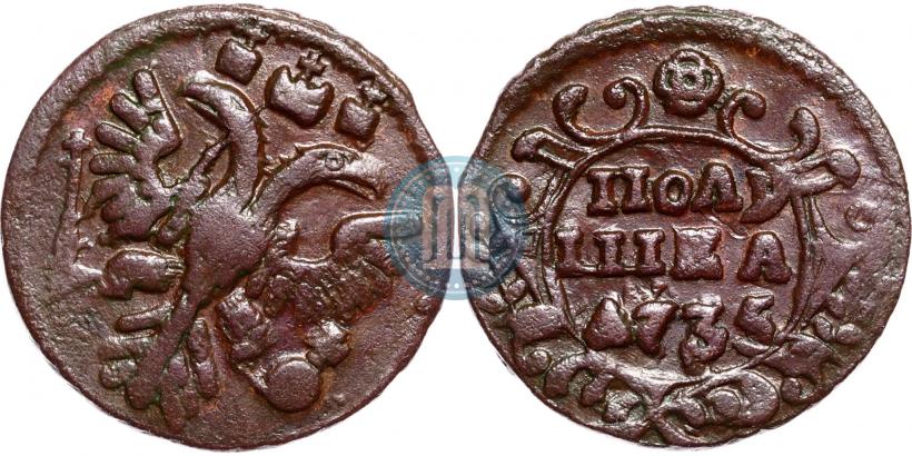 Фото Полушка 1735 года  