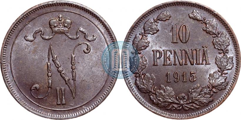Фото 10 пенни 1915 года  
