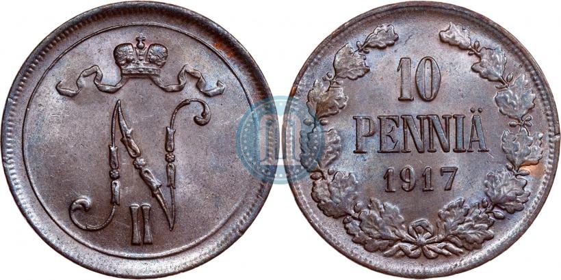 Фото 10 пенни 1917 года  