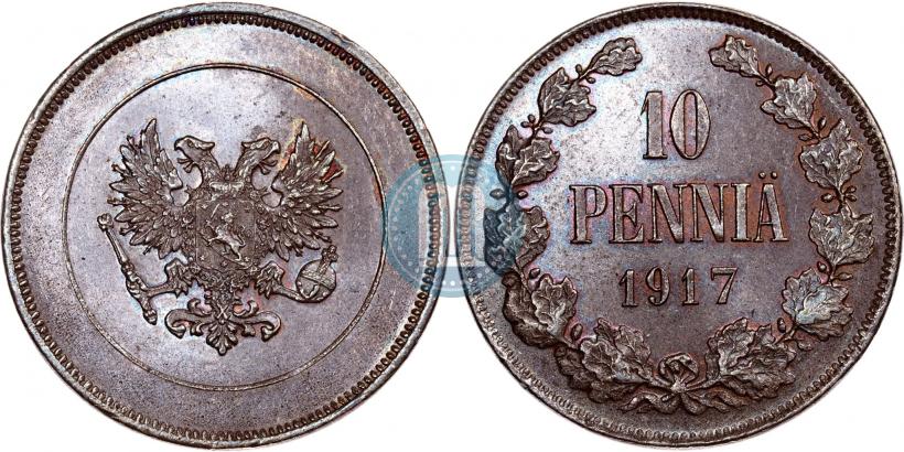 Фото 10 пенни 1917 года  