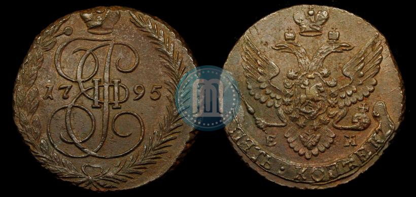 Picture 5 kopecks 1795 year ЕМ 