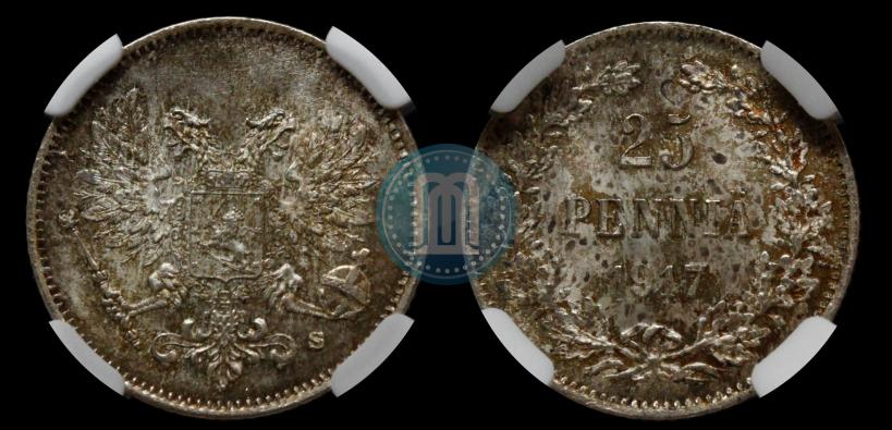 Picture 25 pennia 1917 year S 