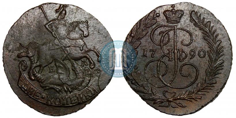 Picture 2 kopecks 1790 year ЕМ 