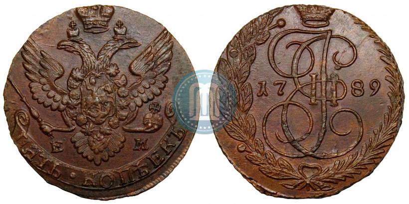 Picture 5 kopecks 1789 year ЕМ 