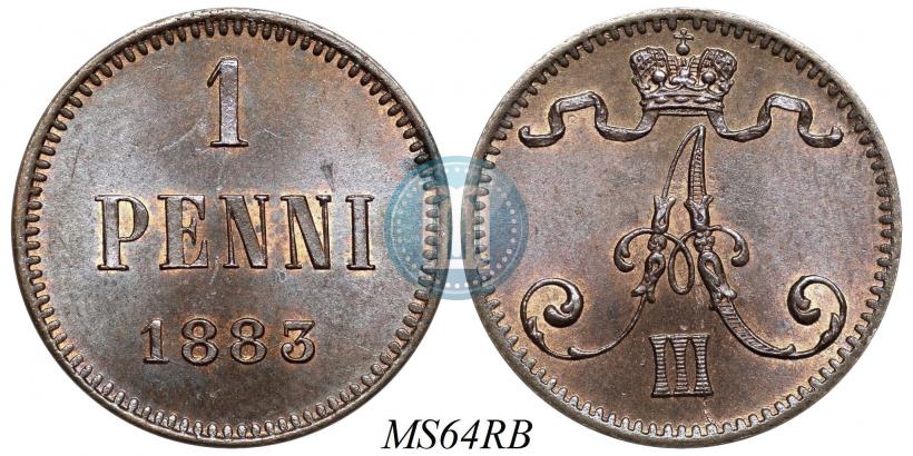 Фото 1 пенни 1883 года  