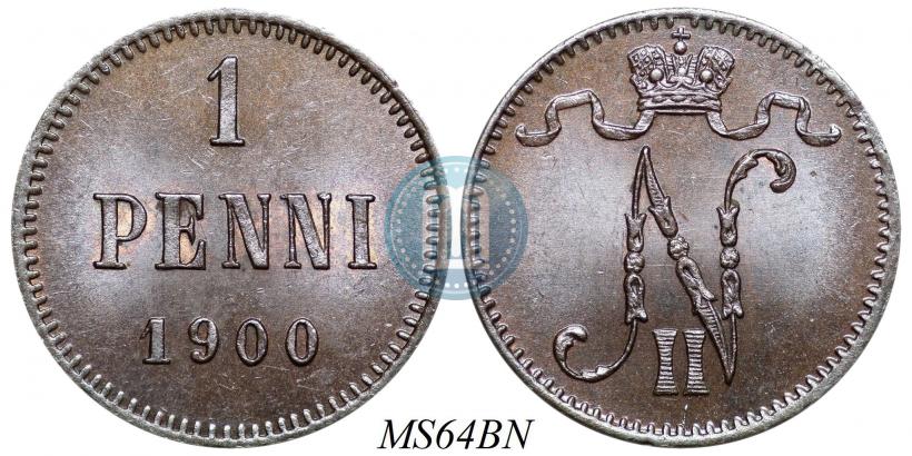 Фото 1 пенни 1900 года  