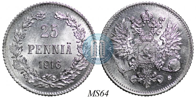 Фото 25 пенни 1916 года S 