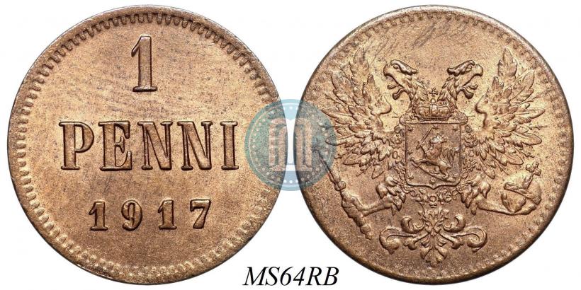 Фото 1 пенни 1917 года  