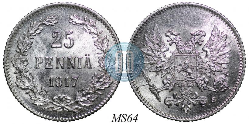 Фото 25 пенни 1917 года S 