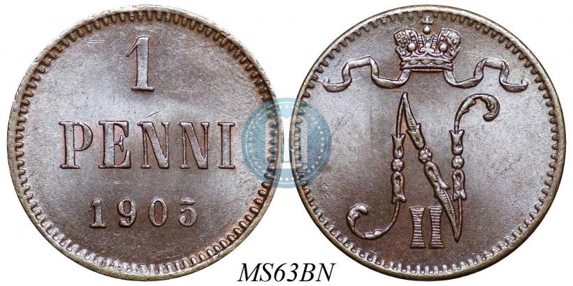 Picture 1 penni 1905 year  