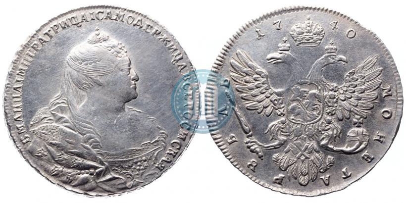 Picture 1 rouble 1737 year  "Moscow type"