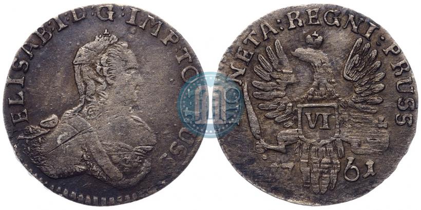 Picture 6 groszy 1761 year  