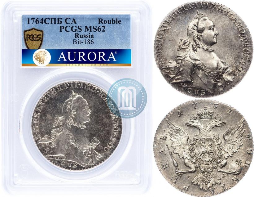 Picture 1 rouble 1764 year СПБ-СА 