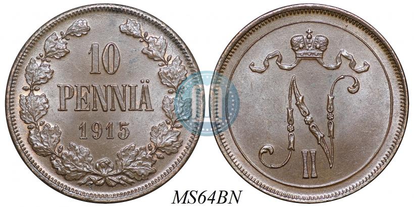 Picture 10 pennia 1915 year  