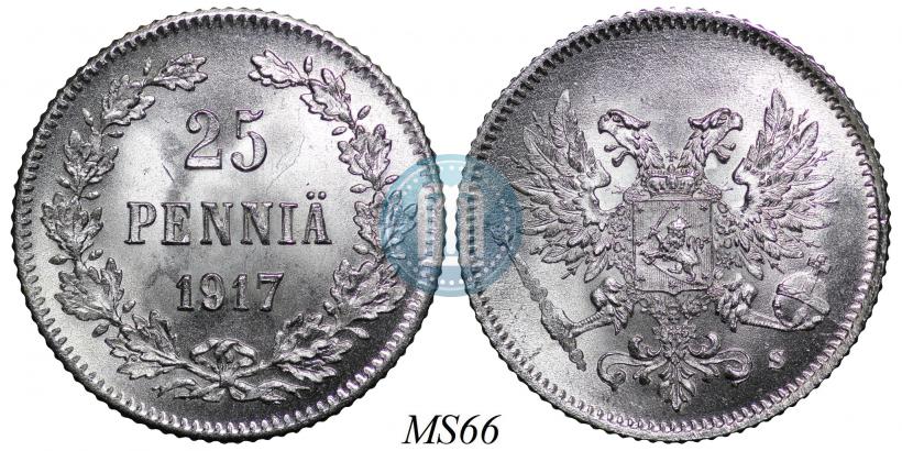 Picture 25 pennia 1917 year S 