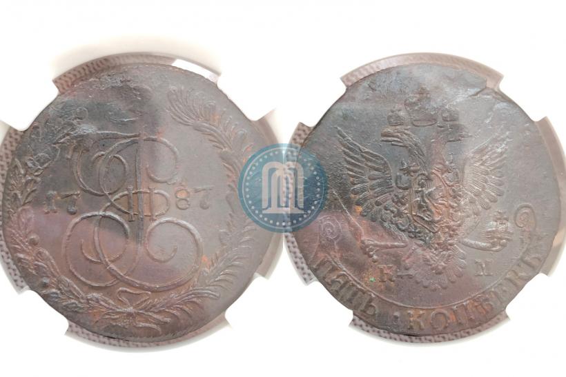 Фото 5 копеек 1787 года КМ 
