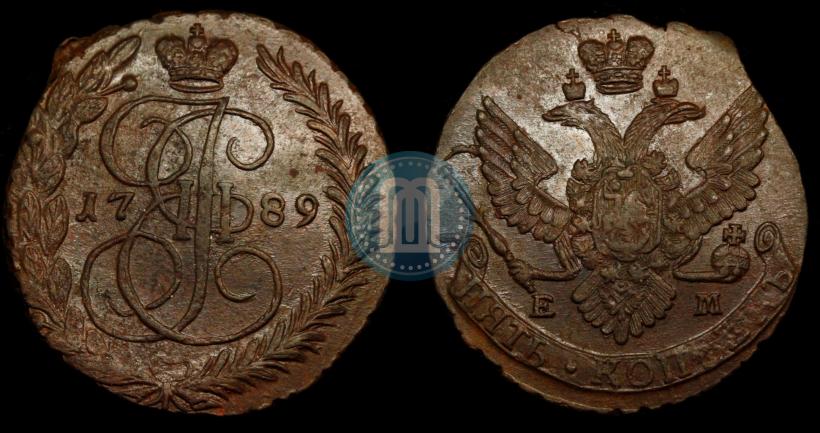 Фото 5 копеек 1789 года ЕМ 