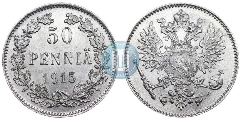 Фото 50 пенни 1915 года S 