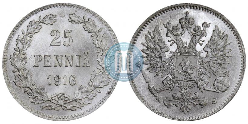 Фото 25 пенни 1916 года S 