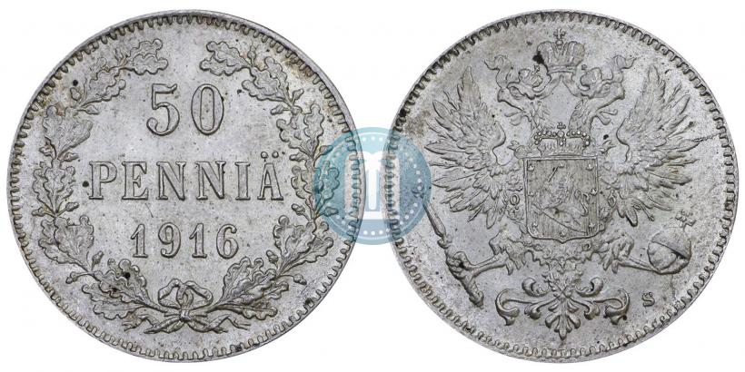 Фото 50 пенни 1916 года S 