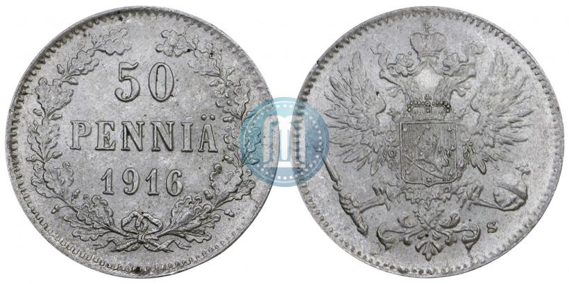 Фото 50 пенни 1916 года S 