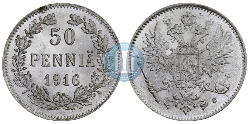 Фото 50 пенни 1916 года S 